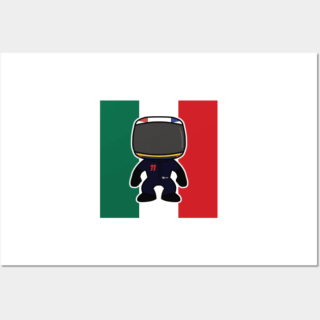 Sergio Perez Custom Bobblehead - 2022 Season Flag Edition Wall Art by GreazyL